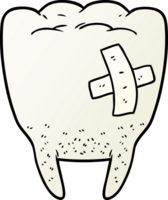 tecknad serie dålig tand png