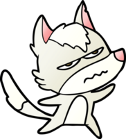 cartoon annoyed wolf png