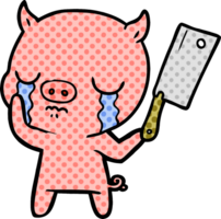 tecknad serie gris gråt png