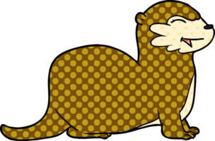 Lachender Otter-Cartoon png