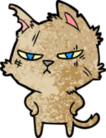 tough cartoon cat png