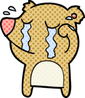 urso chorando de desenho animado png