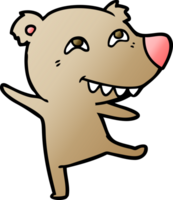 urso de desenho animado dançando png