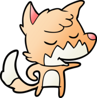 sympathique dessin animé renard png