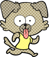 cartone animato cane con lingua attaccare su png