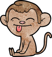 singe drôle de bande dessinée assis png