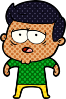 hombre cansado de dibujos animados png