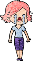 cartoon woman crying png