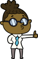 cartoon woman wearing glasses png