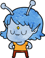 Cartoon Alien-Mädchen png