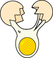 desenho de ovo rachado png