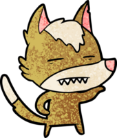 cartoon wolf showing teeth png