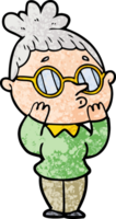 cartoon woman wearing glasses png