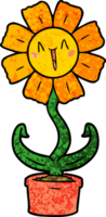 happy cartoon flower png