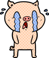 crying pig cartoon png