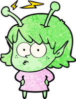 cartoon alien girl png