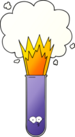 cartoon exploding chemicals in test tube png