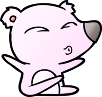 cartoon whistling bear png