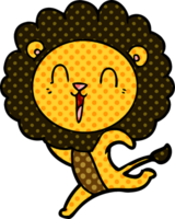 laughing lion cartoon running png