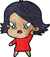 cartoon stressed woman png