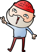 cartoon happy bearded man png