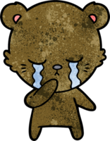 crying cartoon bear png