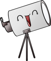 Cartoon-Teleskop mit Gesicht png