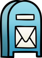 gradient shaded cartoon mail box png