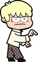 annoyed cartoon boy png