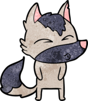 cartoon wolf pouting png