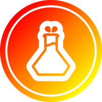 science experiment circular in hot gradient spectrum png