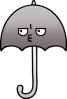 Farbverlauf schattierter Cartoon-Regenschirm png