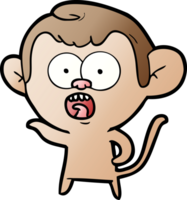 cartoon shocked monkey png