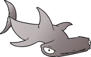 desenho animado tubarão-martelo png
