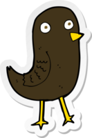 pegatina de un divertido pájaro de dibujos animados png