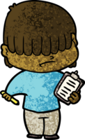 cartoon boy with untidy hair png