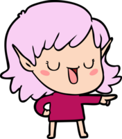 cartoon elf girl png