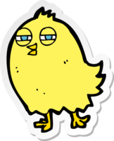 sticker of a funny cartoon bird png