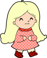 cartoon happy girl png