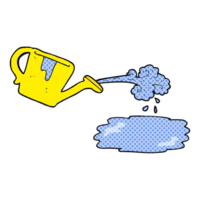 cartoon watering can pouring png