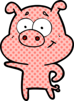 cartoon pig pointing png