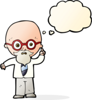 cartoon professor with thought bubble png