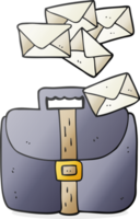 cartoon briefcase spilling letters png