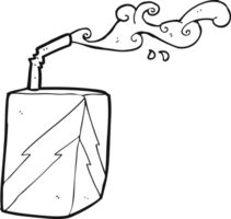 black and white cartoon juice box png