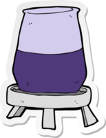 pegatina de un experimento científico de dibujos animados png