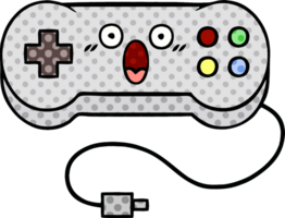 comic book style cartoon game controller png