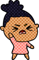 cartoon angry woman png