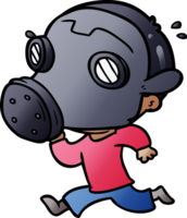 Cartoon-Mann mit Gasmaske png