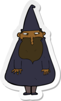 sticker of a cartoon wizard png