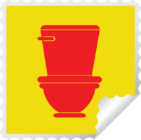 Toilet square peeling sticker png